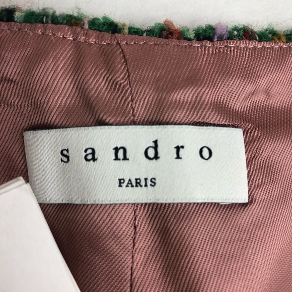 Sandro multicolor tweed high-waist shorts US 2-4 - Picture 8 of 10